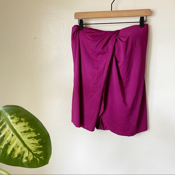 Longitude | Strapless Draped One Piece Swimsuit - Picture 1 of 7